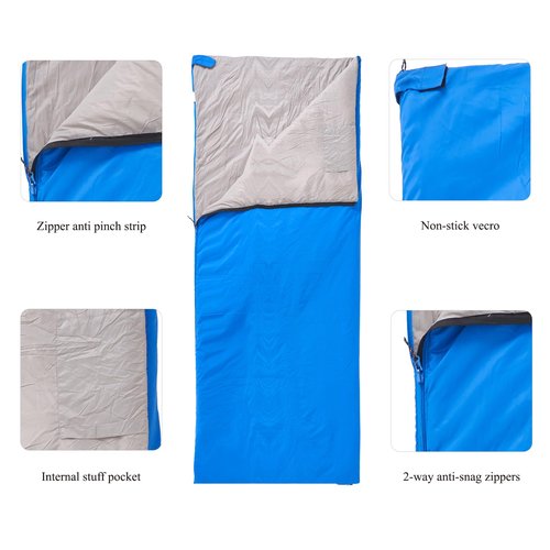 Nature Link Ultralight Backpacking Sleeping Bag 1.77lbs, Warm Weather Sleeping Bag 50℉-63℉, Nylon Shell and Lining, Waterproof, Compact and Lightweight for Backpacking Camping Hiking