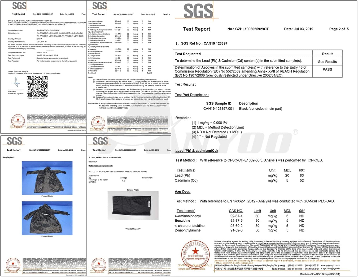 ANYOO Hood Rain Poncho Waterproof Lightweight Raincoat for Men Women Adult with Pocket for Hiking Camping Outdoor Activities