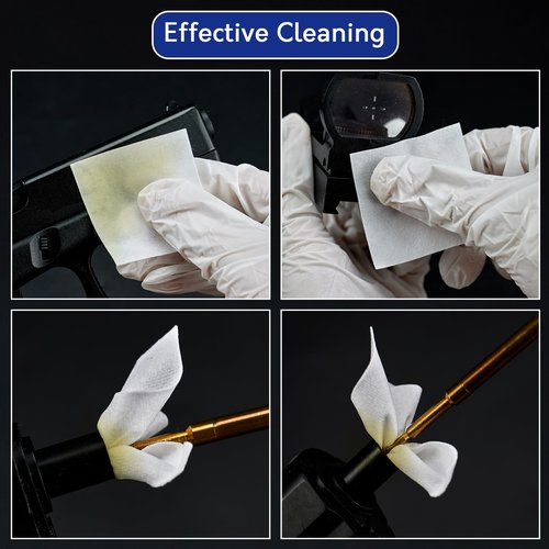 Highly Absorbent Gun Cleaning Patches for Firearms, 2" Gun Cleaning Cloths Lint Free for 5.56-9mm/.38-.45 Cal,900 PCS Thick Gun Patches in Storage Box, Fit for Most Caliber Gun Cleaning Supplies