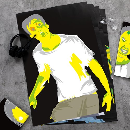 Poen 18 Pcs Large Zombie Paper Targets 23 x 35 Inch for Range - Fun Silhouette Targets for Outdoor Practice