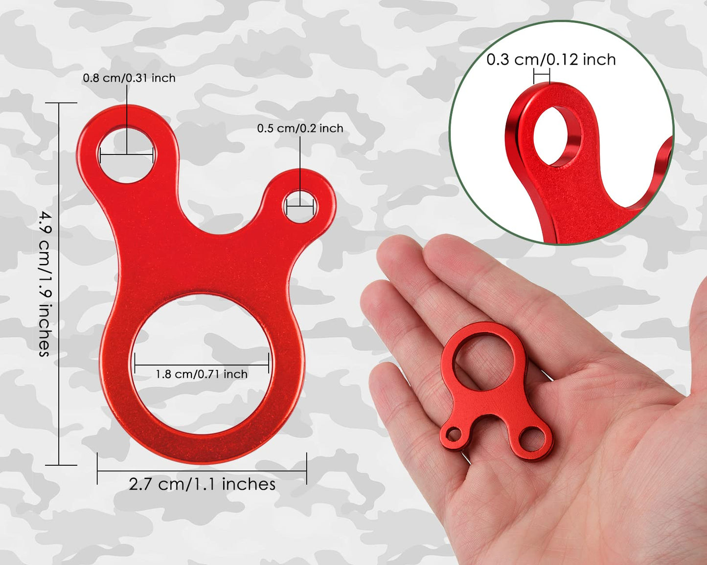 DS. DISTINCTIVE STYLE Aluminum Guyline Tensioner 20 Pieces Rope Tensioner for Outdoor Tent Camping Accessories