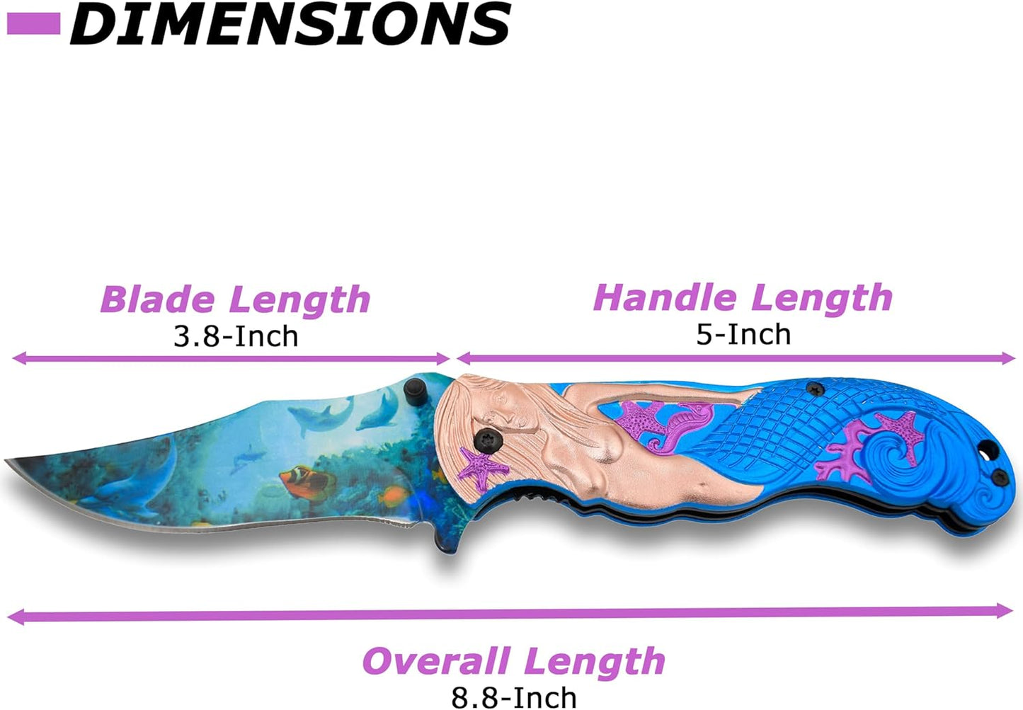 Masters Collection MC-A013 Series Spring Assist Folding Knife, 5-Inch Closed