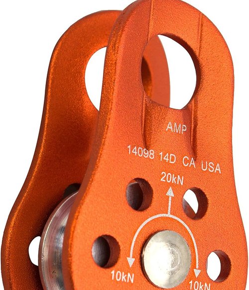 Fusion Climb Nuro Pulley Fixed Aluminum Side Plate 20kN for Towing, Heavy Duty, Offroad Recovery Emergency Kit, Climbing, Zipline, Outdoor Activity