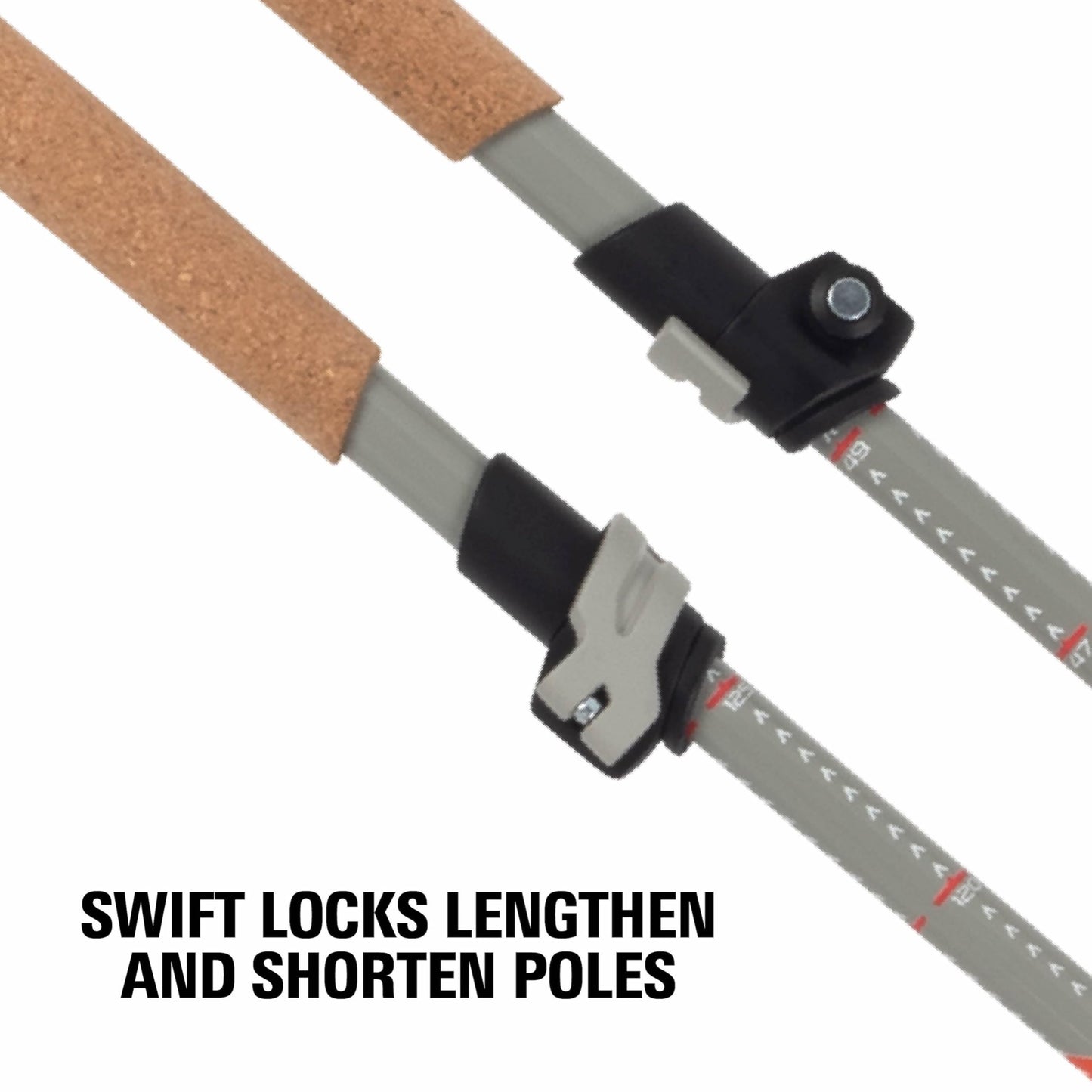 Terrain Alpha Vertex Carbon Trekking Poles, Walking and Hiking Sticks, Canyon Sunset