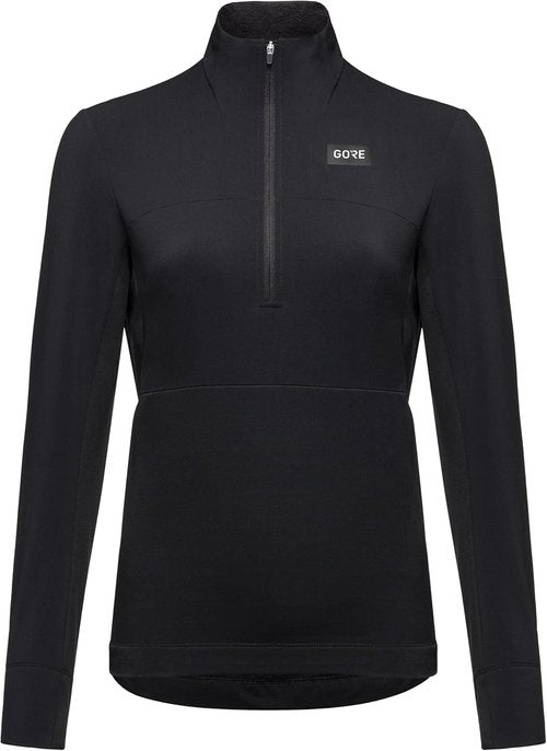 Gore Wear Womens TrailKPR Hybrid 1/2-Zip Black M/8-10