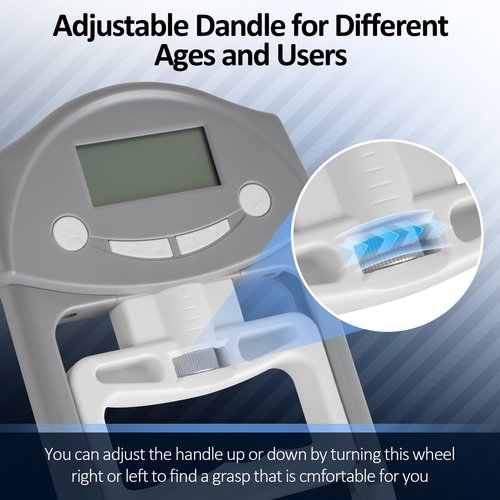 Grip Strength Tester, Hand Grip Dynamometer, Electronic Hand Grip Strength Tester Grip Strengthener Hand Exerciser Meter Digital Hand Grip Training Gauge 220 Lbs / 99 Kgs for Sports, School, Office and Home Use
