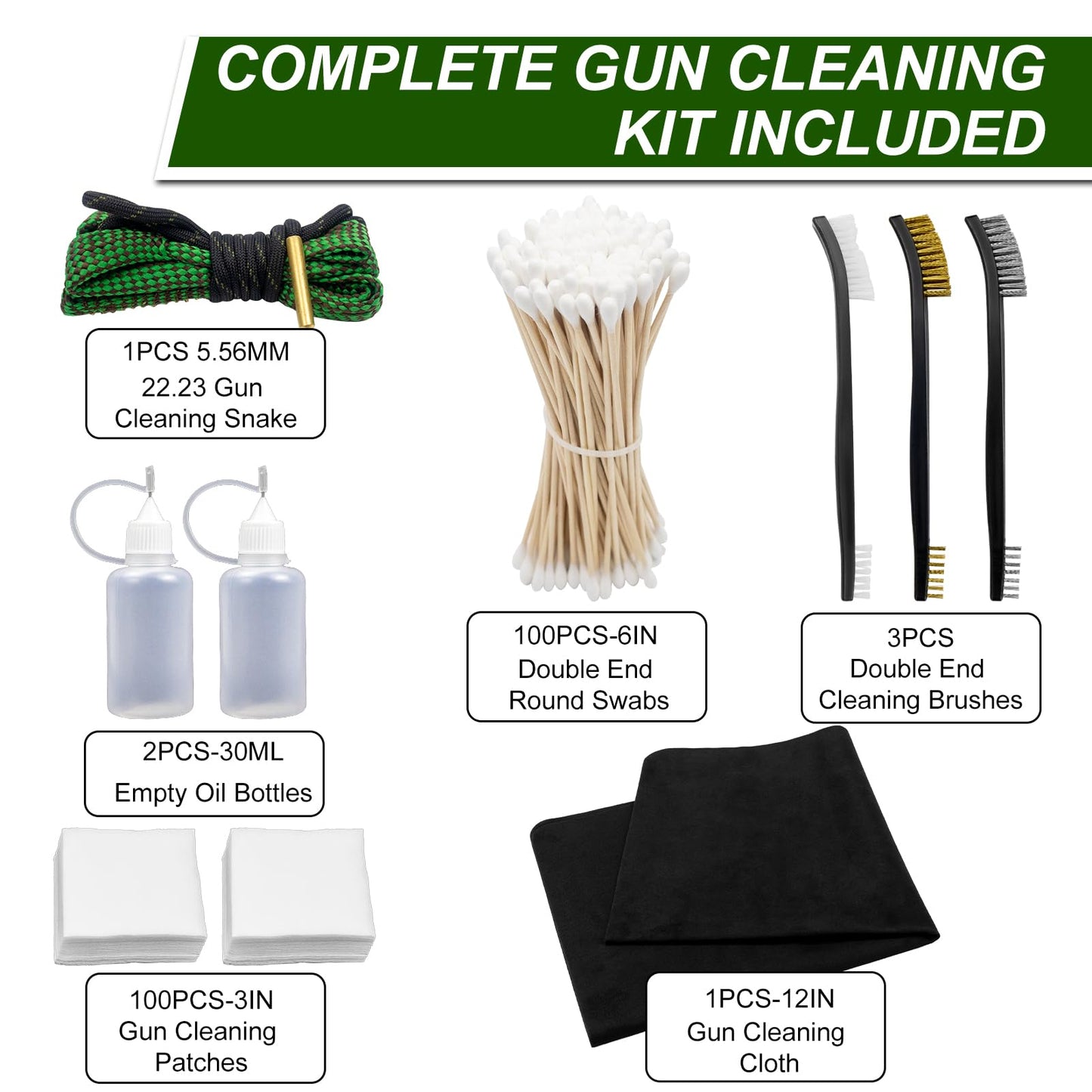Laporook Gun Cleaning Mat, Rifle Shotgun Cleaning Mat Large, Magnetic Gun Maintenance Mat with Cleaning Supplies and Ruler, Universal Gun Cleaning Kit with Anti-Slip Rubber Cleaning Pad for All Guns