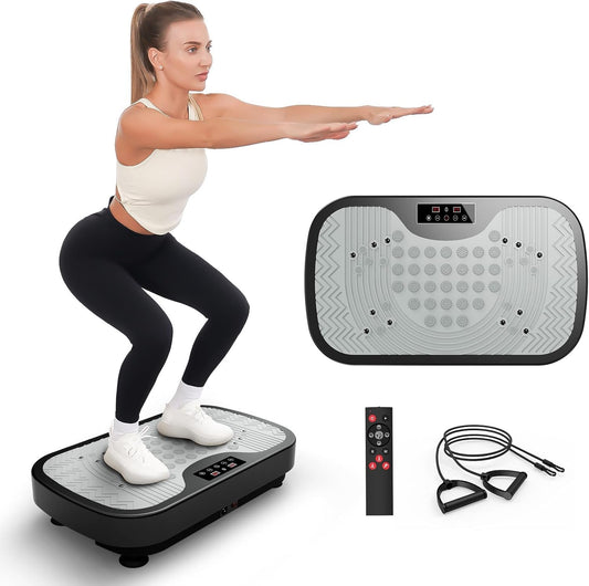 JOROTO Vibration Plate Exercise Machine, Vibration Platform Plate for Lymphatic Drainage & Weight Loss, Vibrating Plate Body Shaker Exercise Machine for Women Whole Body Workout (JV30)