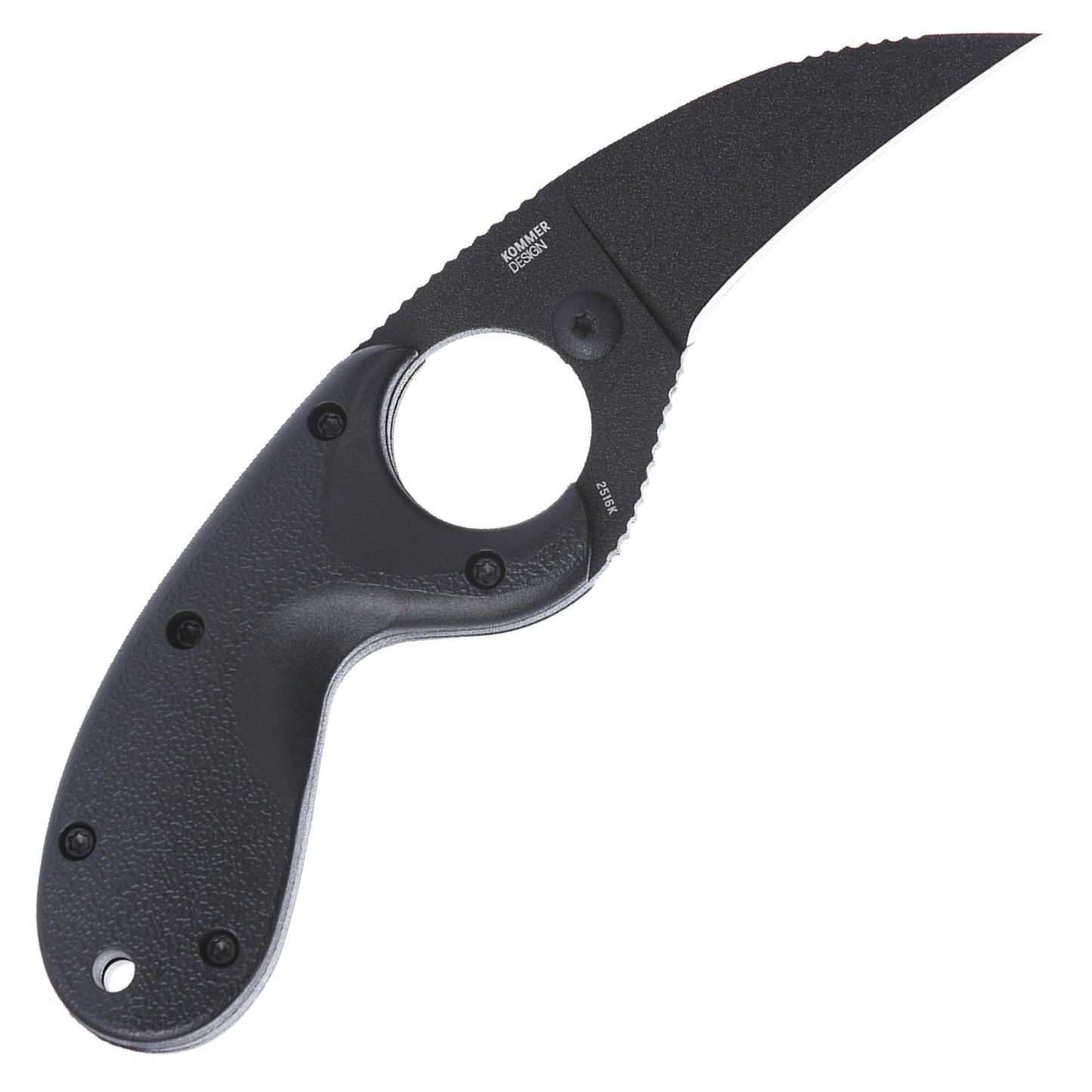 CRKT Bear Claw Fixed Blade Knife with Sheath: Hawkbill with AUS 8 Steel Blade, Glass-Reinforced Nylon Handle, 2516K