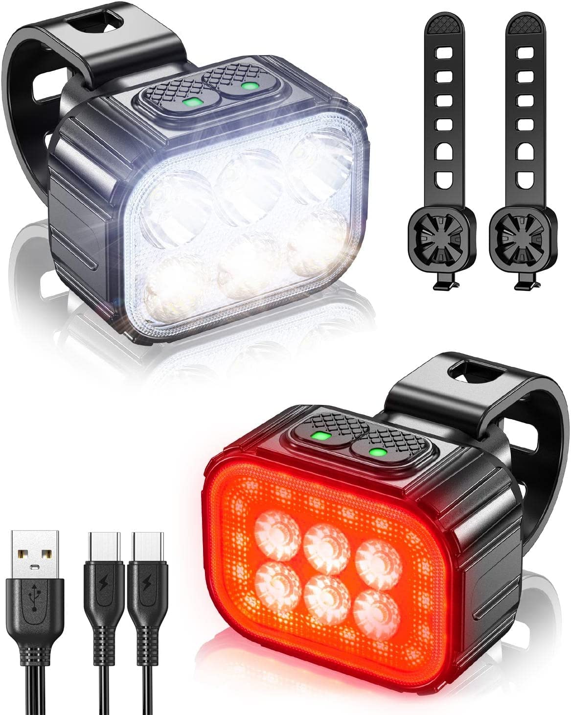Victoper Upgraded Bike Lights, 8 LED 8000 Lumens Super Bright Bike Light, Victoper Bike Lights, 6 LED High Lumen Bright Bike Light