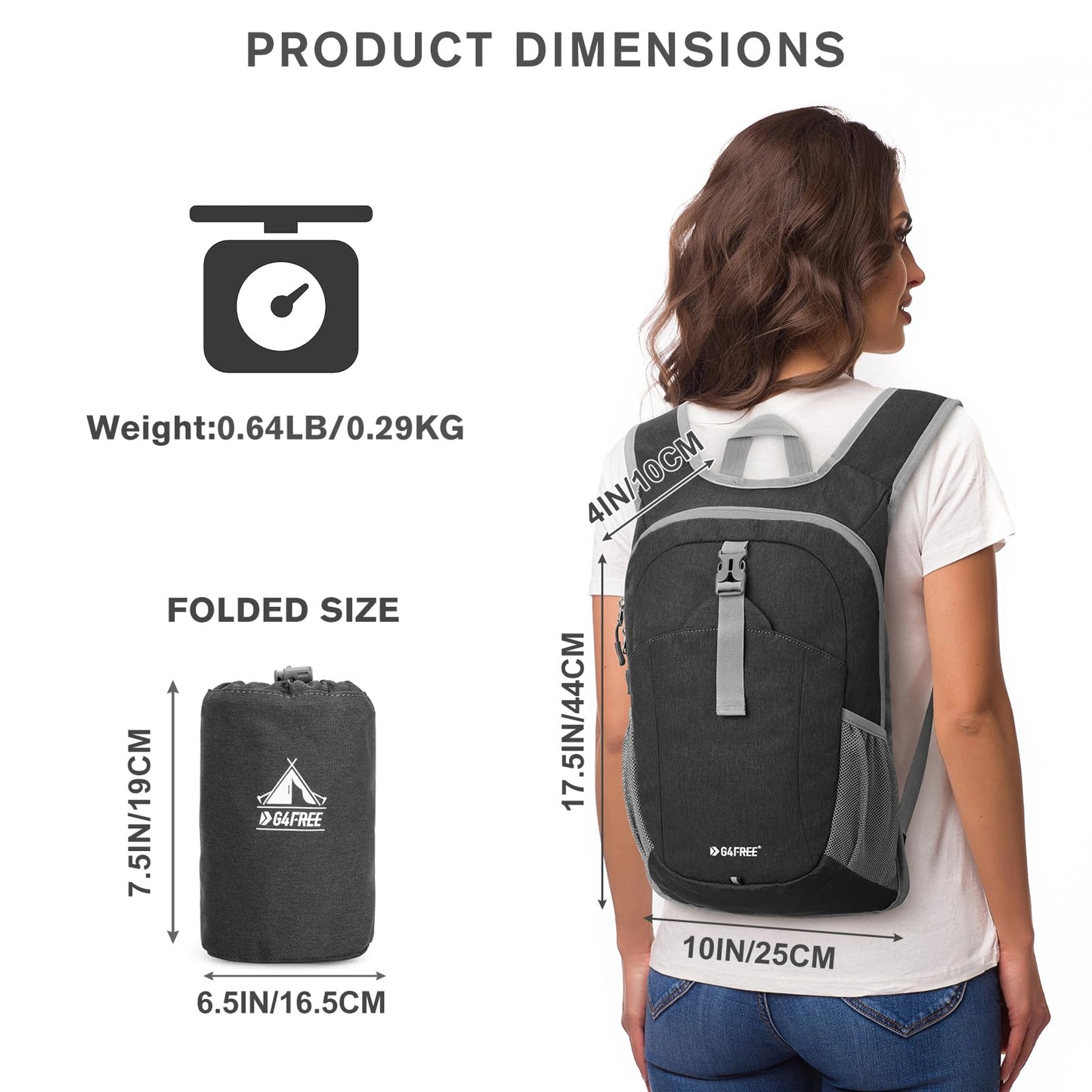 G4Free 10L/15L Lightweight Hiking Backpack+12L Lightweight Small Hiking Backpack
