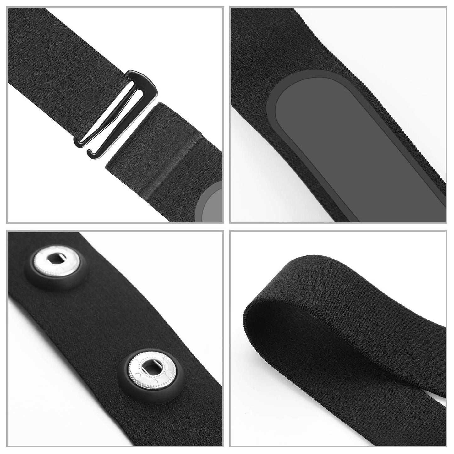 COOSPO Heart Rate Monitor Replacement Chest Strap,Replacement Heart Rate Monitor Soft Strap Compatible with Wahoo Tickr/Polar H7/Garmin HRM-Dual/moofit/XOSS/Power Labs/COOSPO