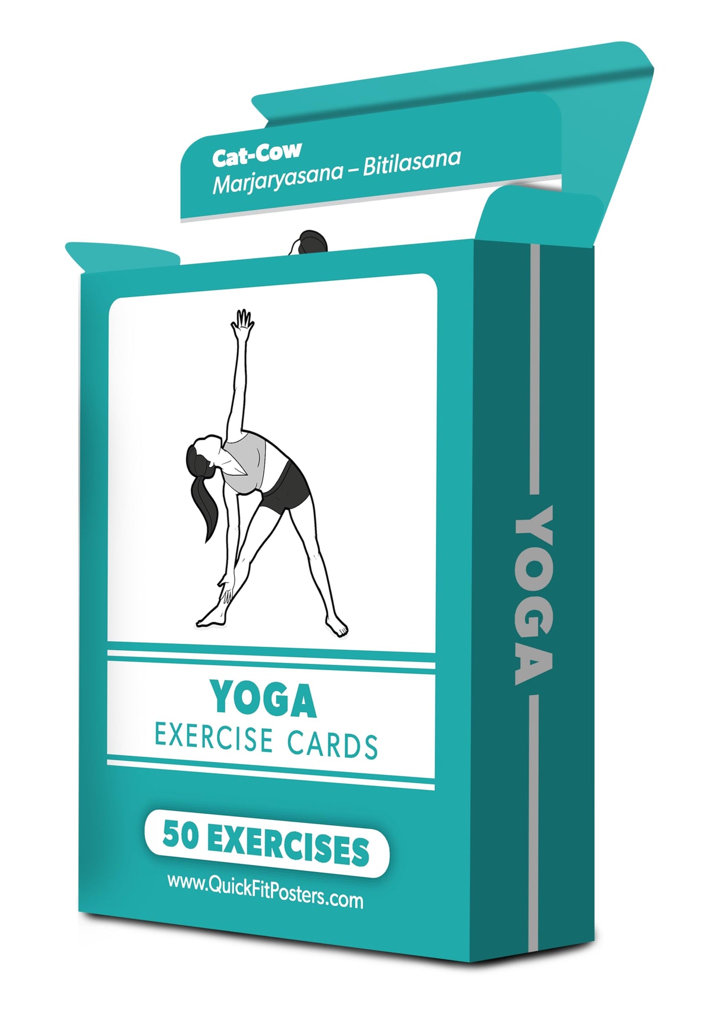 2 Pack - Dumbbell & Yoga Pose Exercise Cards - Fitness Workout Playing Cards