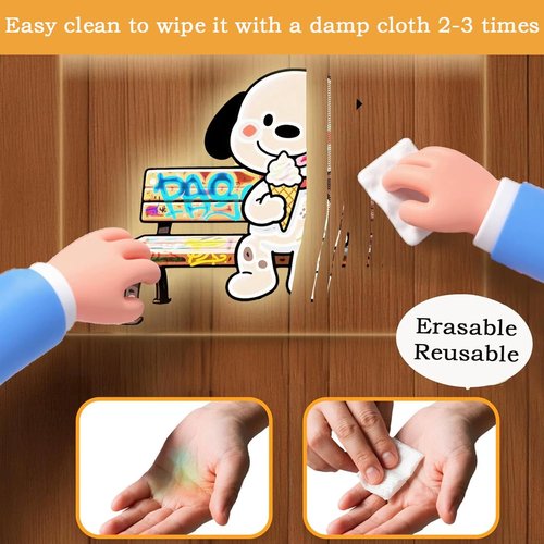 Acrylic Dry Erase Board with Hanging Chain & Stand, Led Note Board Light Up Drawing Board 12.8 X10 Message Board Dry Erase Led Notepad Illuminated Board with 7 Color Markers for Kids Gifts Toys