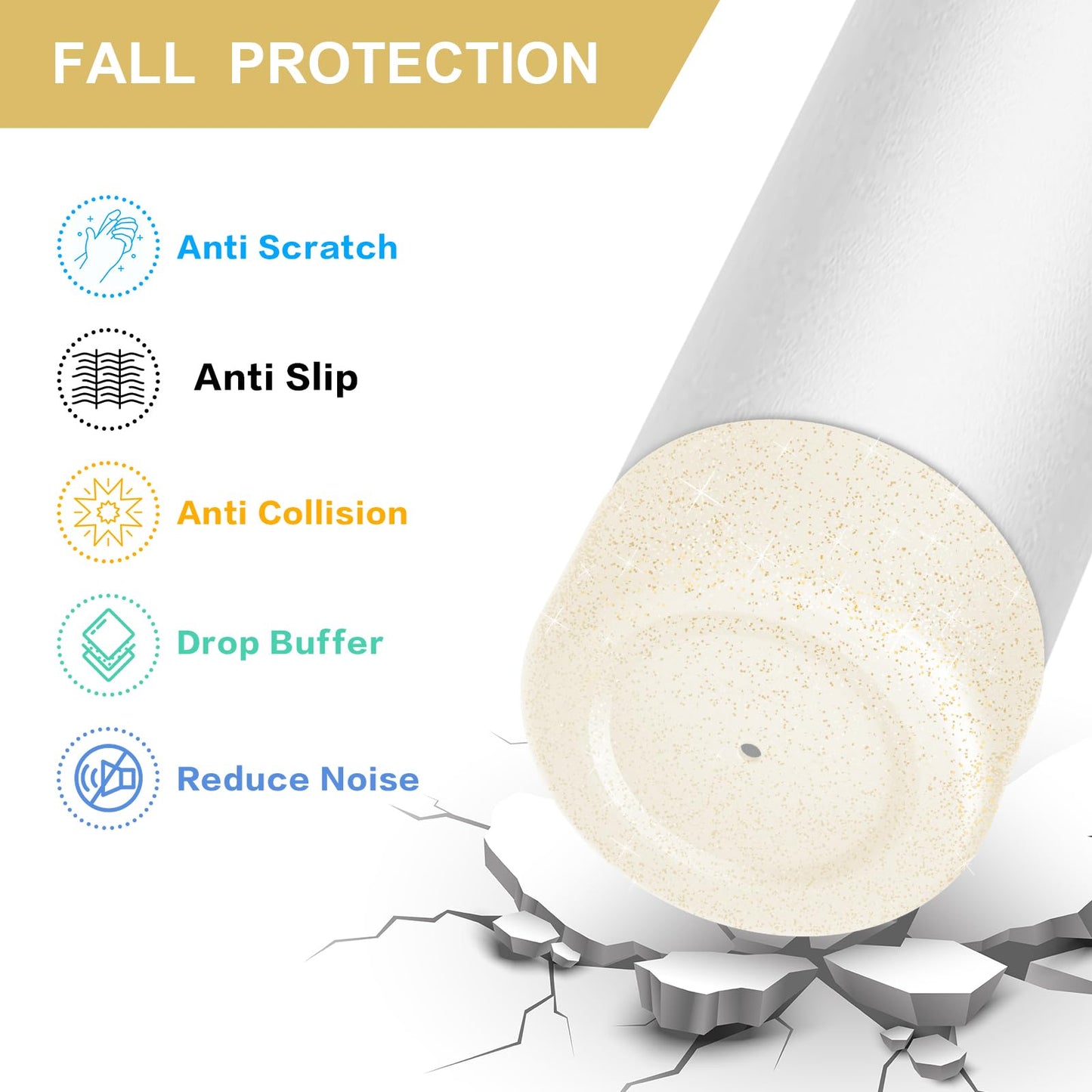 2PCS Glitter Silicone Boot for Owala Water Bottle 24 oz 32 oz 40 oz, Anti-Slip Protective Sleeve for Owala Twist,FreeSip and Flip Stainless Steel Water Bottle, BPA-Free, Dishwasher Safe, Accessories