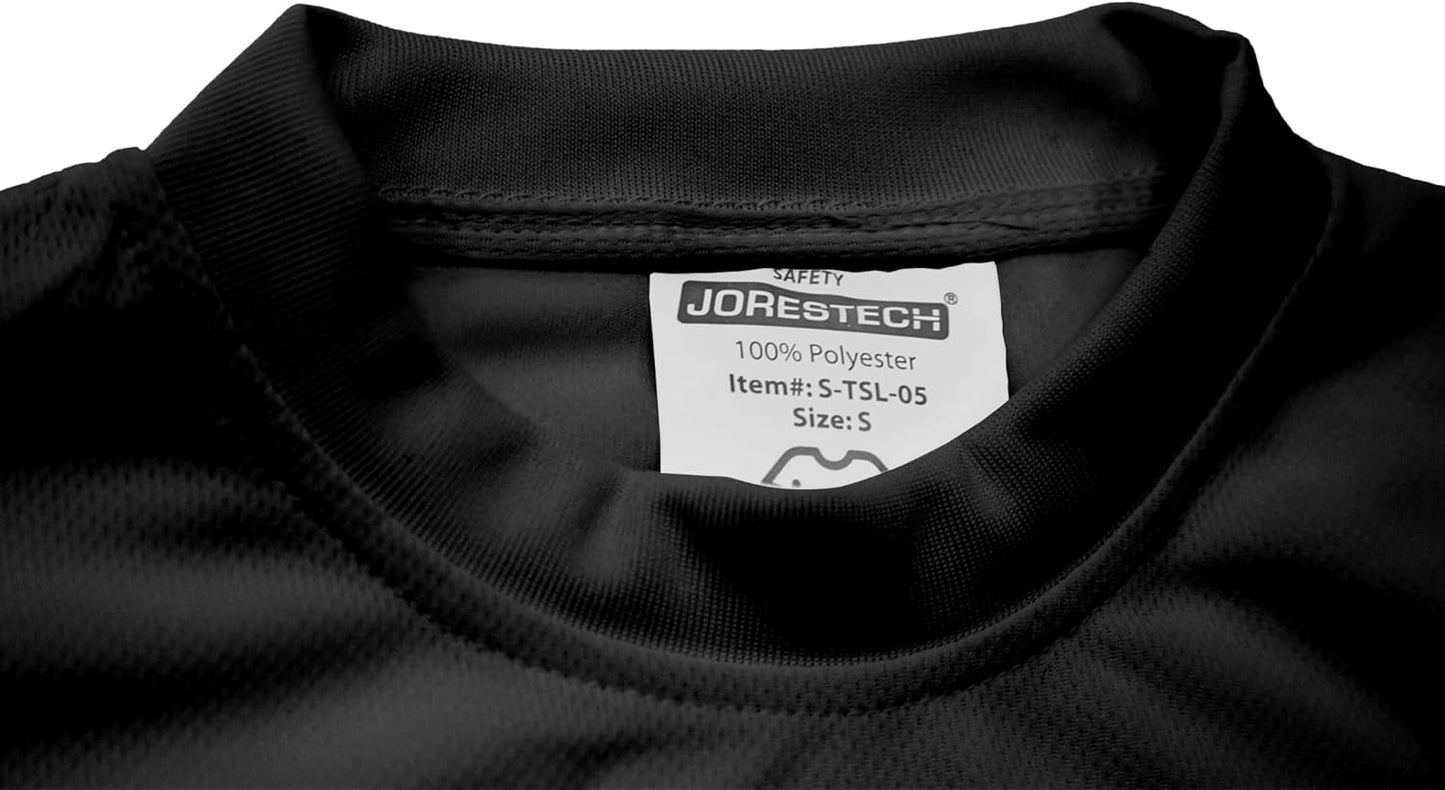 JORESTECH Safety High Visibility Orange or Yellow Short Sleeve Work T Shirt with Chest Pocket, Moisture Wicking Fabric