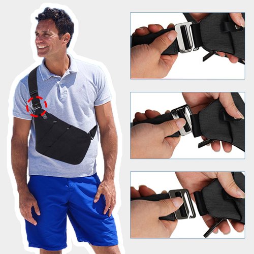 Sling Bag Cross Body Bag, Anti Theft Crossbody Bags for Travel Lightweight Chest Shoulder Bags for Women Men (Black simple)