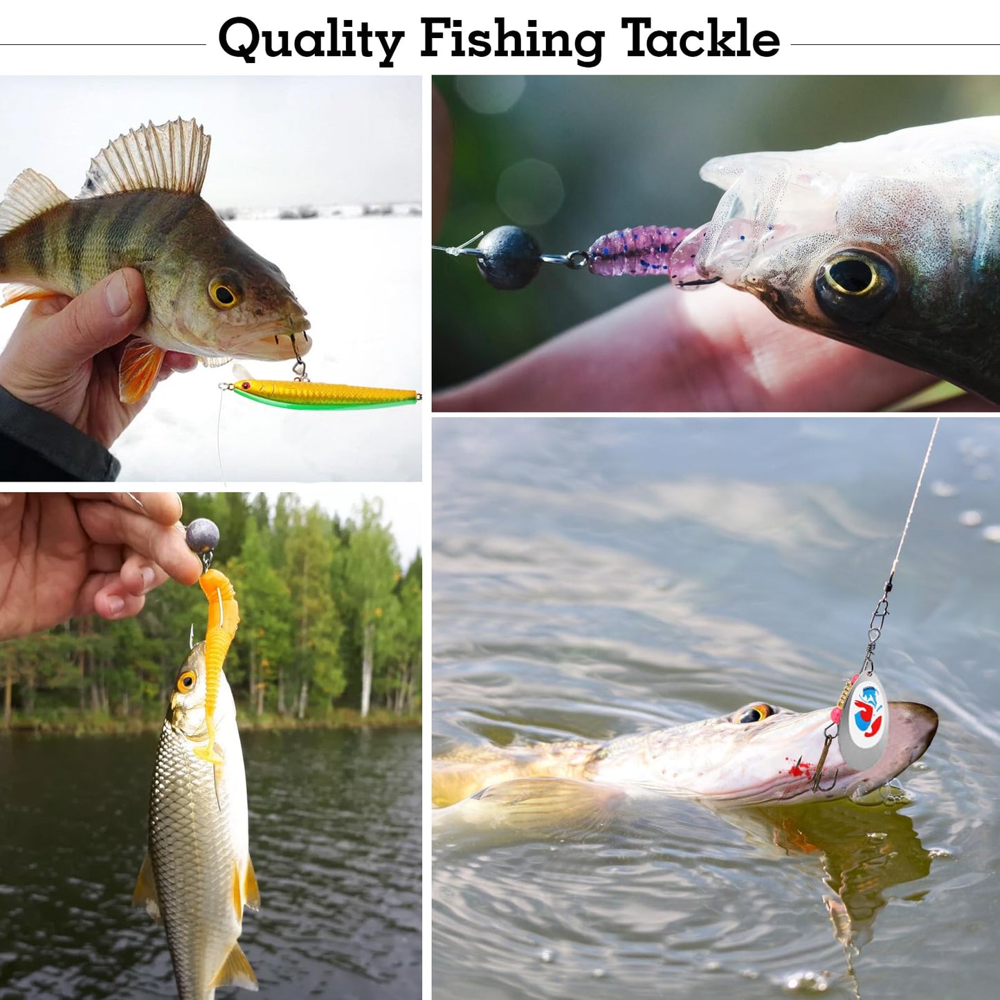 111PCS Fishing Lures Kit with Tackle Box for Bass Trout Salmon,Freshwater Bait Tackle Kit Included Crankbaits Spoon Hooks Weights and Other Fish Accessories,Men's Fishing Lure Gear Set Gifts