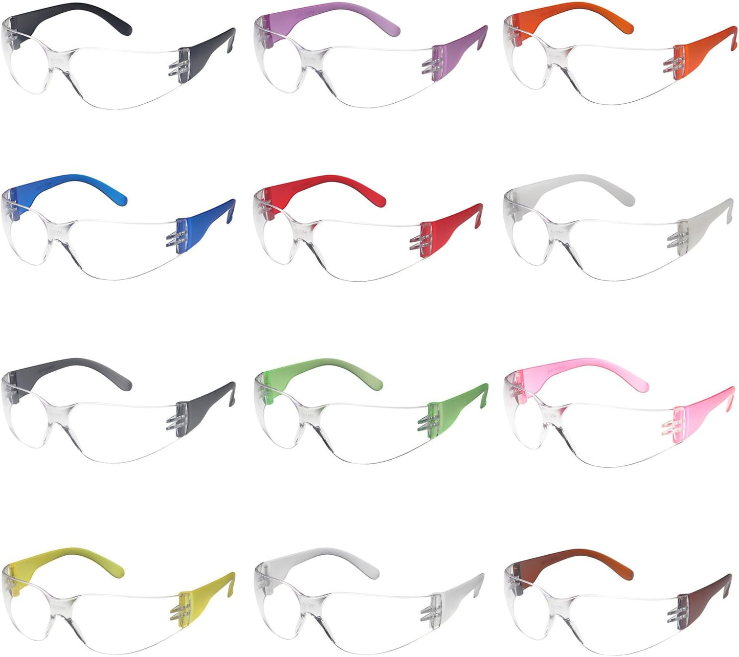 12 Pack Safety Glasses ANSI Z87+ Certified Protective Eyewear Goggles for Men and Women with UV Eye Protection