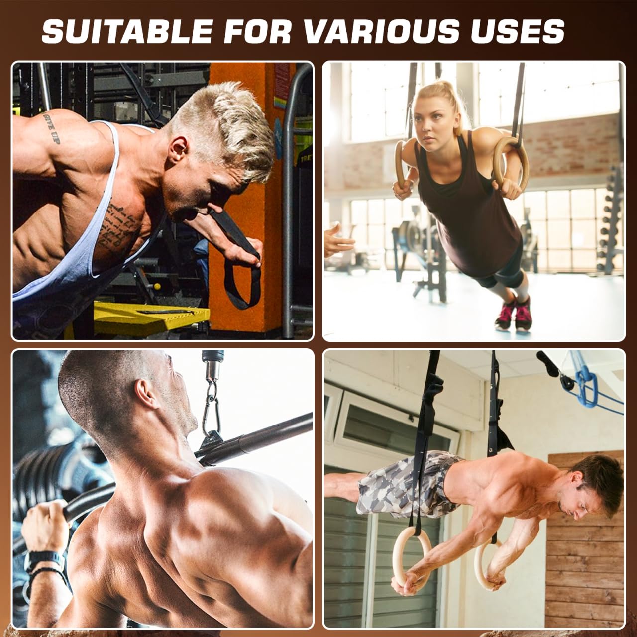 Short Straps Tree Swing Strap Hanging Kit for Home Gym Office and More Versatile Sports Accessories for Resistance Workouts and Strength Building