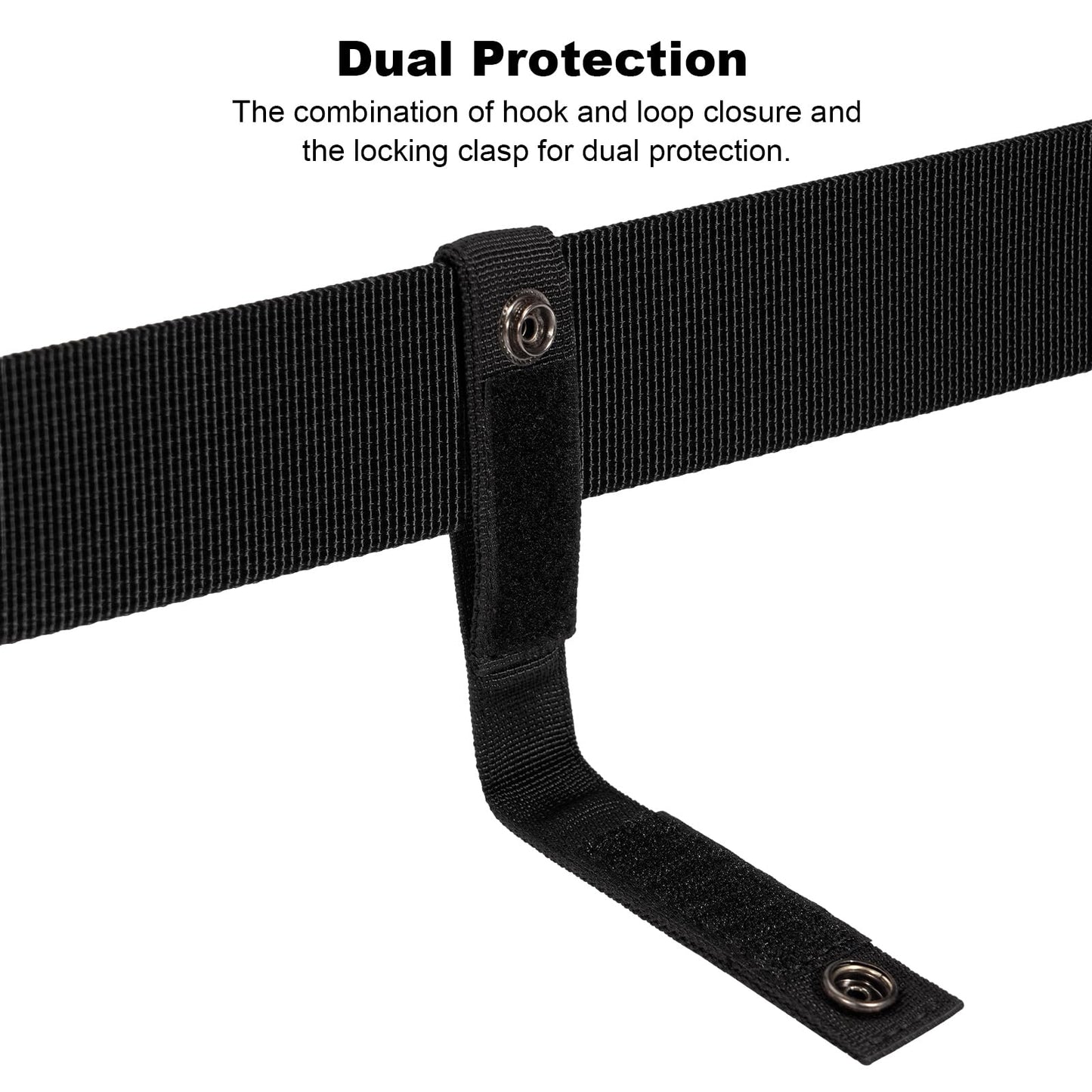 KENOBEE 2-Pack Handcuff Strap Holder with Snap Closure for Duty Belt, Nylon Belt Keeper Quick-Release Clip Hook for ASP Handcuff,Law Enforcement Police Accessories
