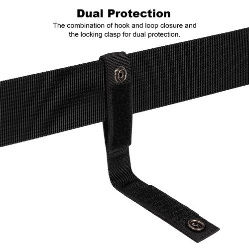 KENOBEE 2-Pack Handcuff Strap Holder with Snap Closure for Duty Belt, Nylon Belt Keeper Quick-Release Clip Hook for ASP Handcuff,Law Enforcement Police Accessories