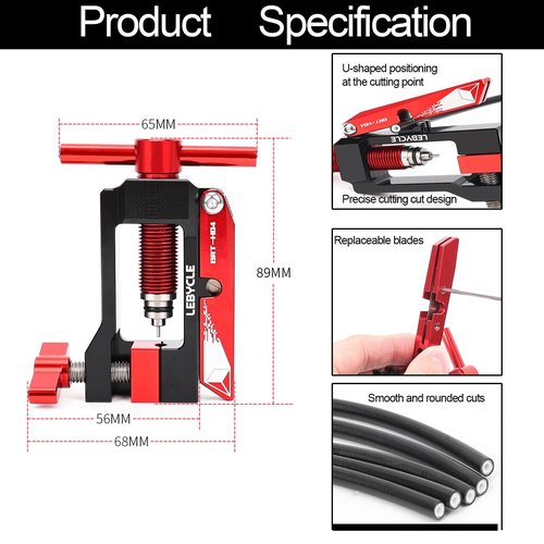 Bicycle Hydraulic Hose Fitting Insertion Tool, Oil Brake Needle Driver Installation, Bicycle Internal Wiring Tools Hydraulic Hose Cutter For Bicycle Olive Banjo Fitting Insert Install Head Press
