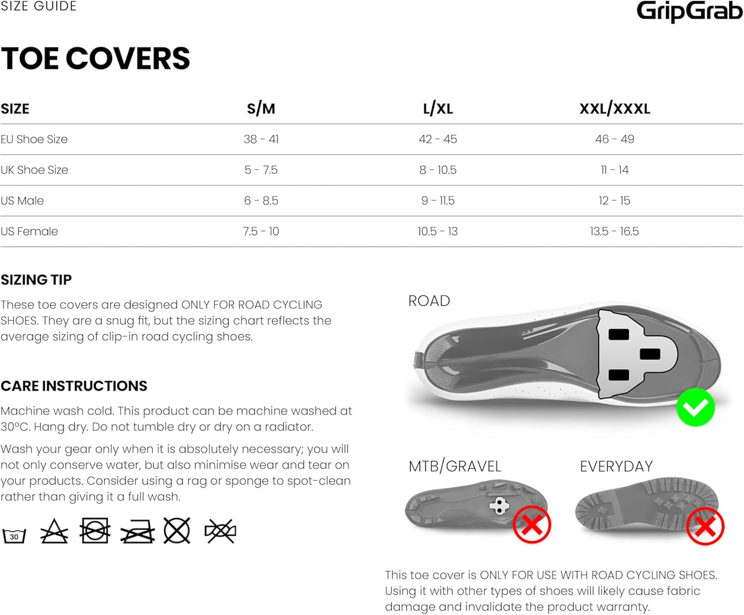 GripGrab Windproof Road Bike Toe Covers Cycling Overshoes Thermal Insulating Road Bicycle Shoe Covers Biking Toe Warmers