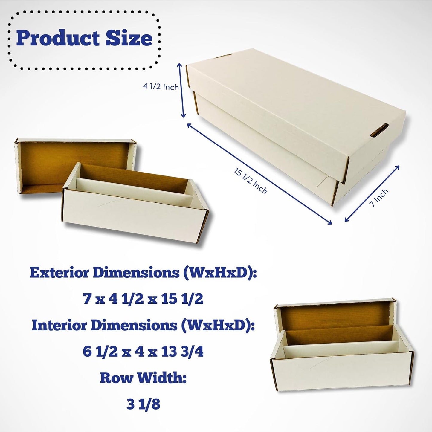 (10) Shoe 2 Row Storage Box (1600 Ct.) - Corrugated Cardboard Storage Box - Baseball, Football, Basketball, Hockey, Nascar, Sportscards, Gaming & Trading Cards Collecting Supplies by MAX PRO
