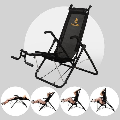 LIEVIM Abdominal Exerciser Chair for Home Gym, Ab Fitness Equipment with Full Body Building and Workout, for Sit Up, Inversion Training, Muscle Strengthening and Back Relief