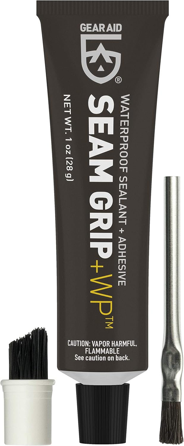 GEAR AID Seam Grip WP Waterproof Sealant and Adhesive for Jackets, Tents, Sleeping Pads and Outdoor Fabric | Repairs Rips, Seals Seams on Nylon, Canvas and Vinyl
