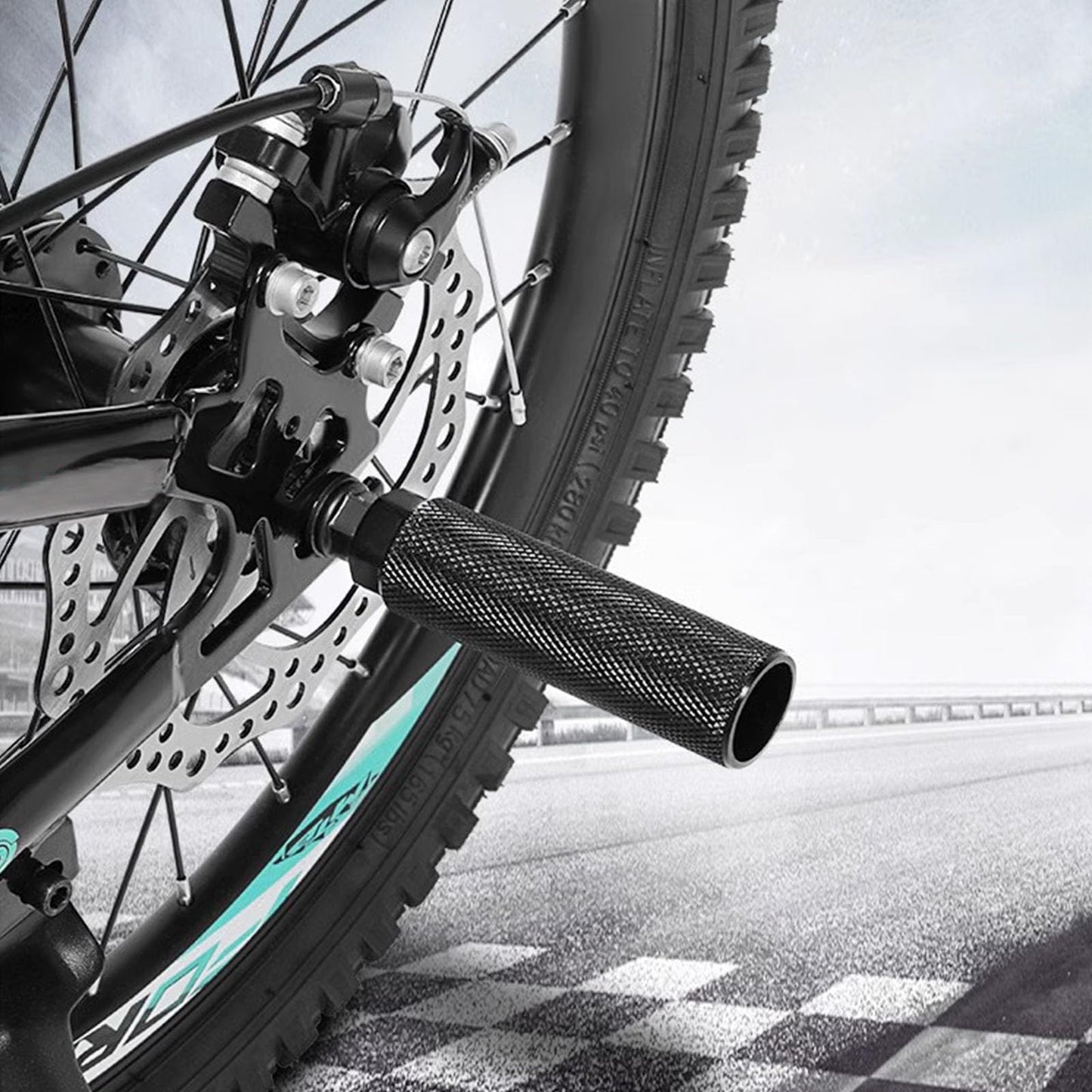 2pcs Bike Foot Pegs Aluminum Alloy Bicycle Pegs Mountain Bike Cycling Rear Stunt Pegs Fit 3/8 inch Axles (Black)