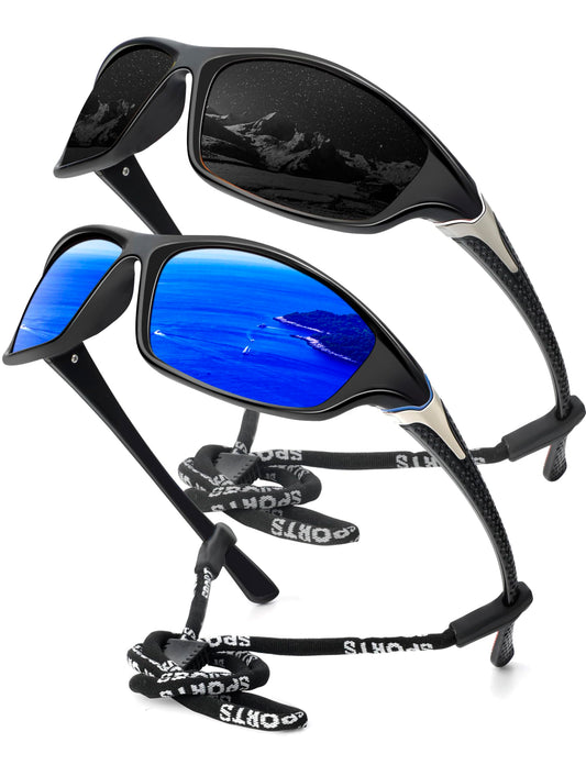 KALIYADI Polarized Sunglasses-Men Sports Sun-glasses: Mens Sunglasses Polarized UV Protection for Fishing Driving Cycling