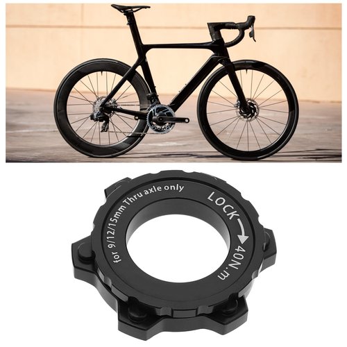 ECSiNG Brake Center Lock Replacement Compatible with Shimano Center-Lock Hubs Aluminum Alloy Bicycle Centerlock Adapter Accessories Black
