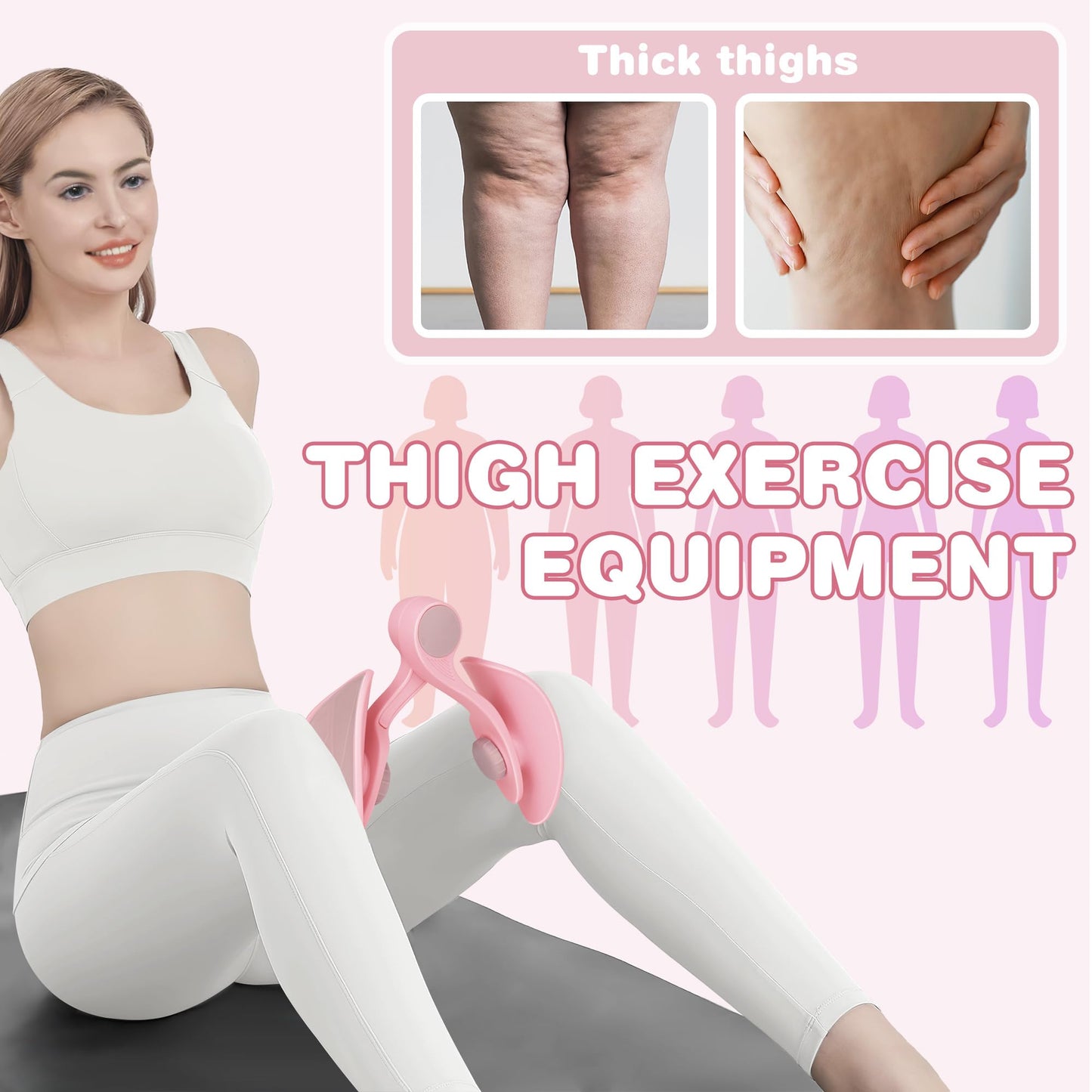 Aiyazhi Inner Thigh Exerciser kegel Exerciser Pelvic Floor Muscle Toner for Women, Leg Workout Exercise Equipment Device HIPS Pelvis Buttock Trainer abductor Machine kegal excersize