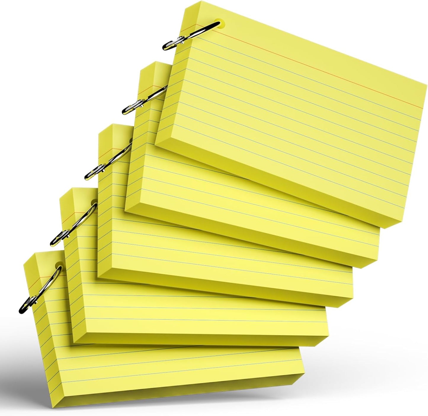250 Count Pink Index Cards with Ring 3 x 5 Inch Heavyweight Ruled Index Cards, Flash Cards for School & Office Supplies and Home Organization, Durable Study To Do List Note Cards with Ruled Lines