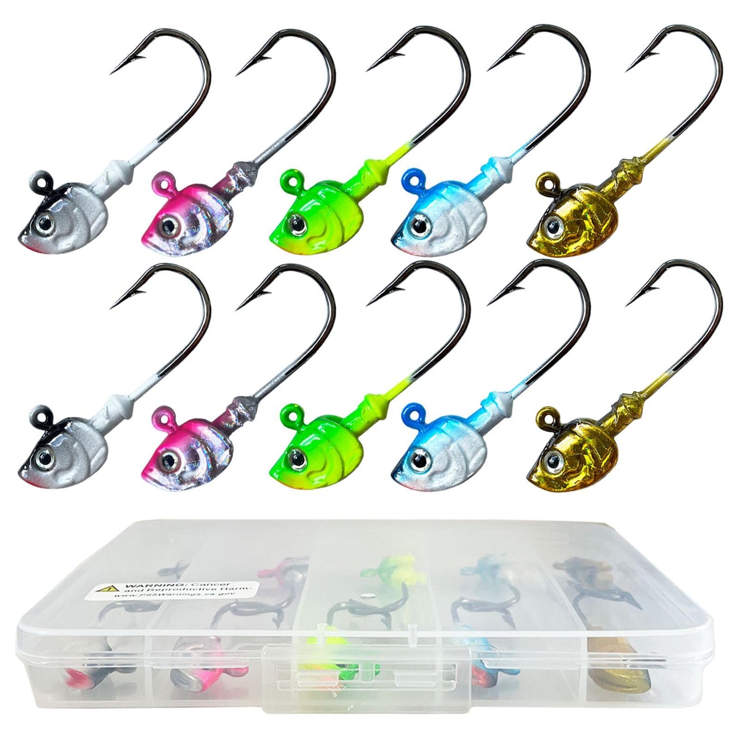 Bombite Swimbait Jig Heads,10packs Fishing Jig Heads Saltwater Hooks Swimbait Jig Head Minnow Fishing Jigs Heads for Bass Fishing 3/8 oz 1/2 oz 1.0oz