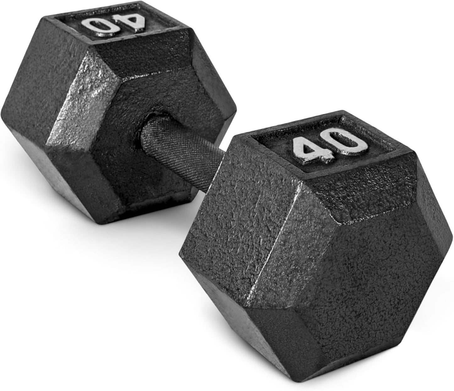 CAP Barbell Black Cast Iron Hex Dumbbell | 5-120 LBs | Single or Pair