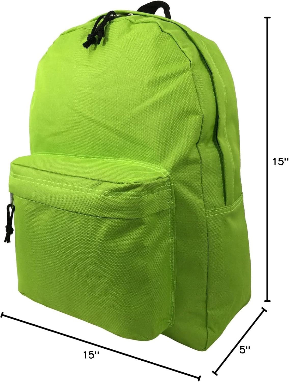 16inch Simple/Basic Backpack Book bag Fluorescent Green