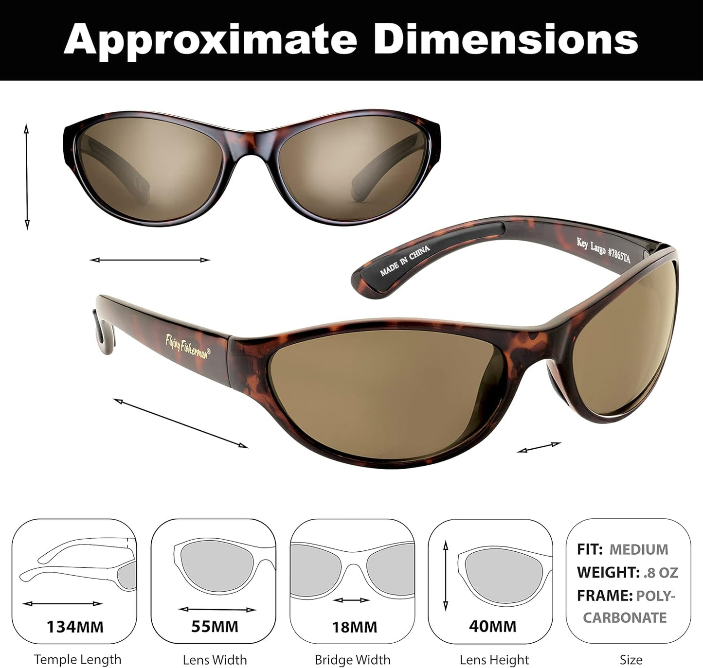 Flying Fisherman Key Largo Polarized Sunglasses with AcuTint UV Blocker for Fishing and Outdoor Sports