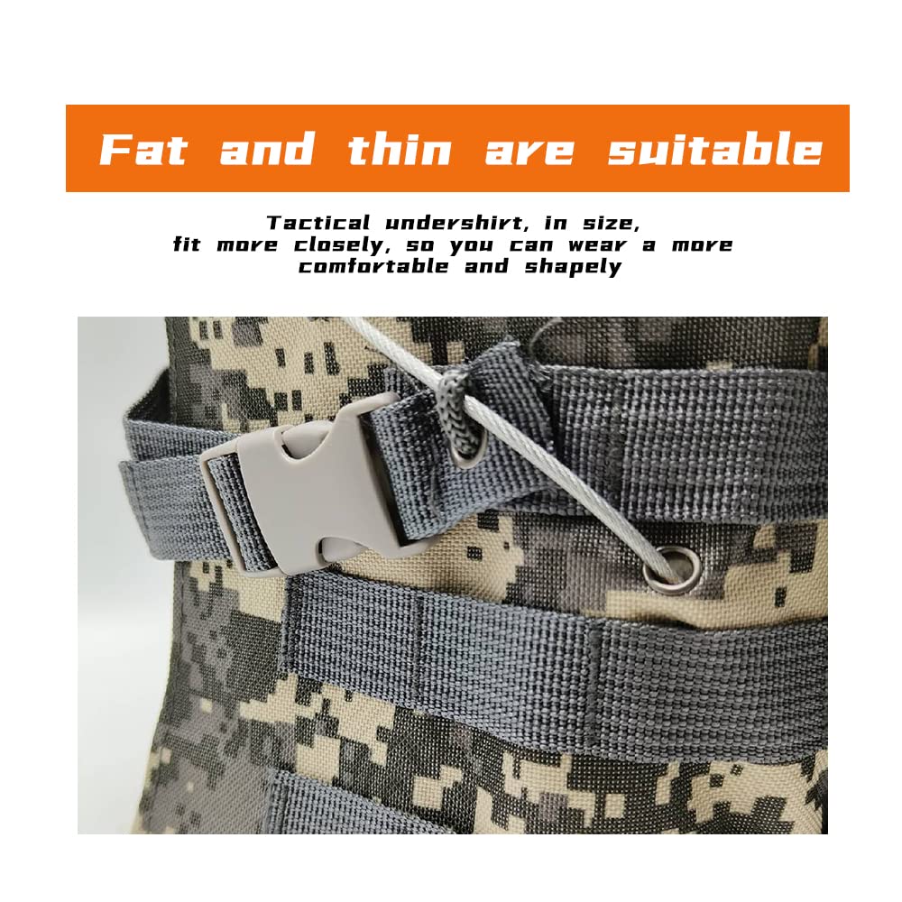 ACECARE Adjustable Tactical Airsoft Vest - Outdoor Hunting Molle Vest for Training, Hiking & Camping with Shoulder Strap