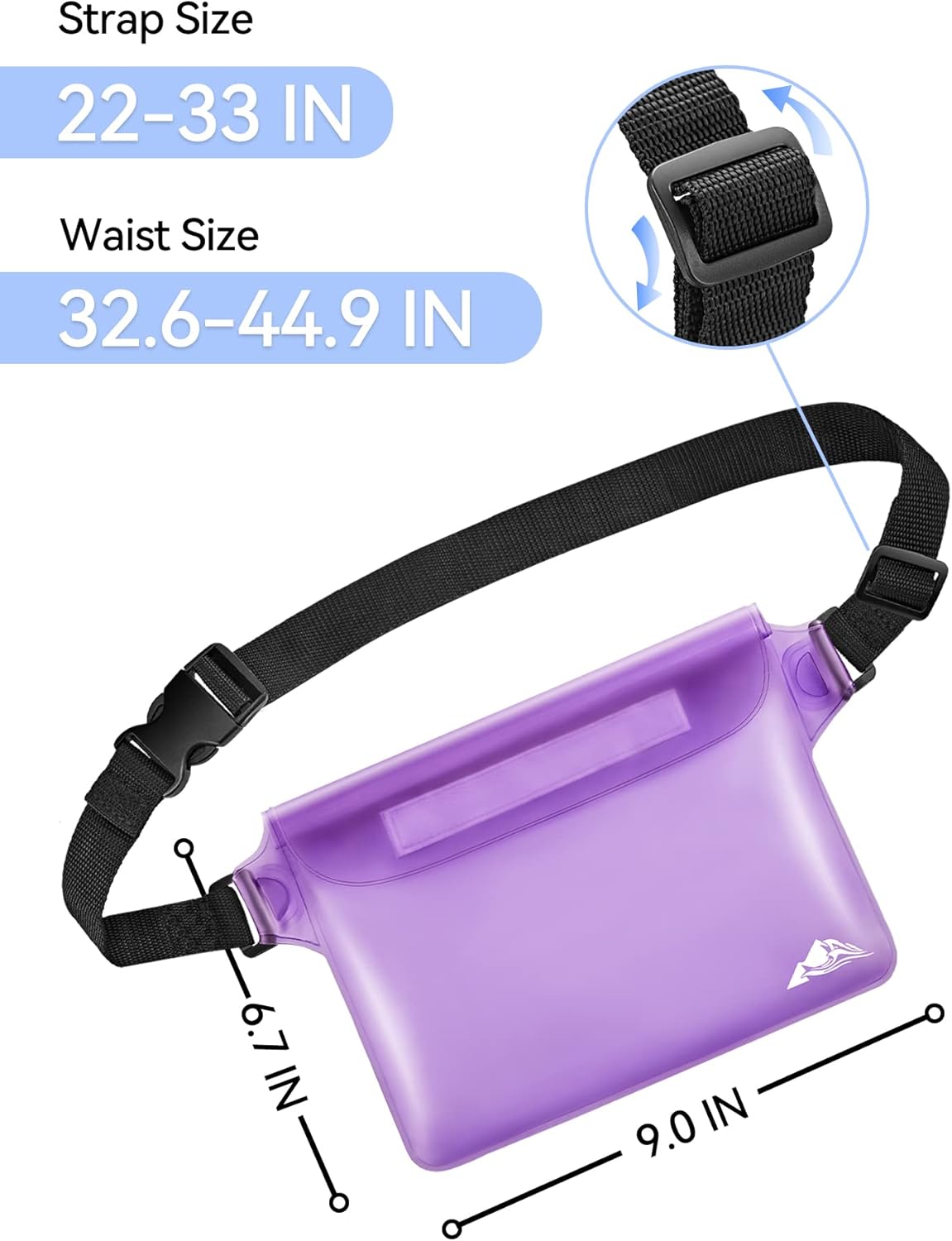 HEETA Waterproof Fanny Pack | Adjustable Waist Strap for Swimming & Beach