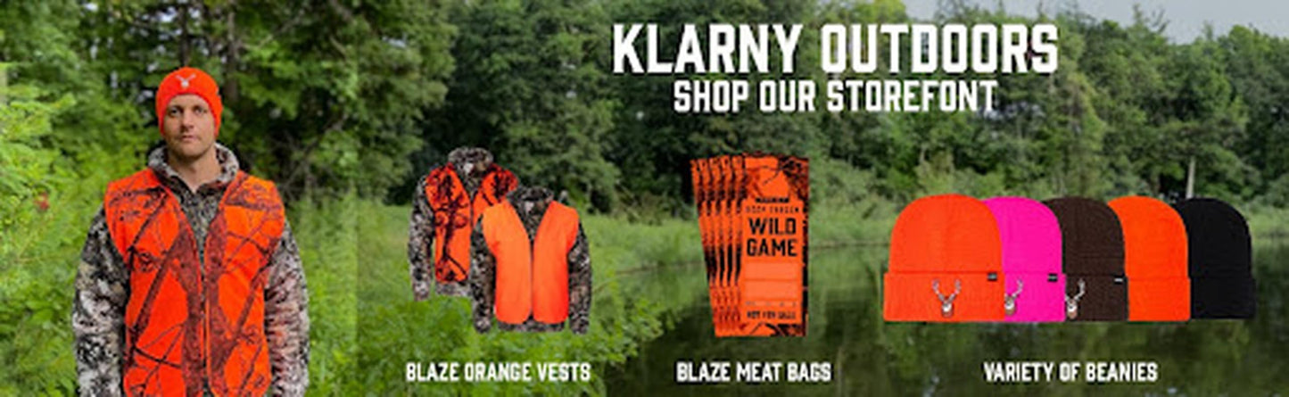 Klarny Outdoors Blaze Camo Orange Hunting Vest with Pockets - High Visibility, Waterproof, Ultra-Quiet Deer and Bow Gear Accessories, Size L