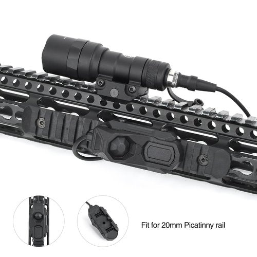NECARL ModButton Remote Pressure Switch, Dual Function Weapon Light Switch with SF Plug for M300/M600 Tactical Flashlights, Fit for 20mm Picatinny Mlok Keymod Rail
