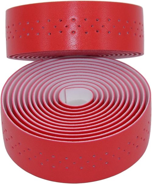 KINGOU Handlebar Tape Luxury PU Leather Bar Tape Fixed Gear/Road Bike Bar Wrap with 2 Reflective Plug