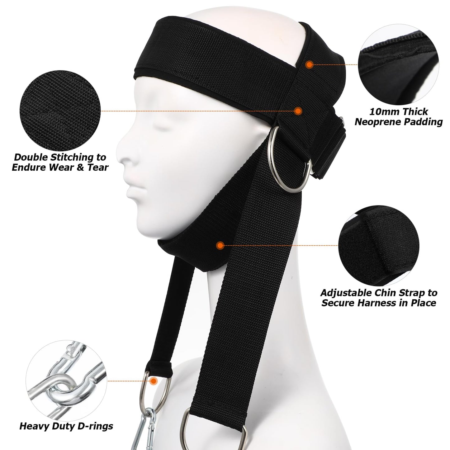 Toddmomy Shoulder Weight Training Neck Trainer Sports Headbands Weight Lifting Head Harness Fitness Equipment Black The Shoulder Neck Exercise Harness