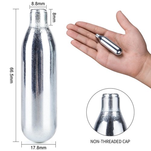 8 Gram/ 12 Gram CO2 Cartridges for Paintball - CO2 Cylinder CO2 Powerlet Cartridges for Airsoft, Air Gun, Pepper Gun P2P HDP 50 Compact(8G-12PC)