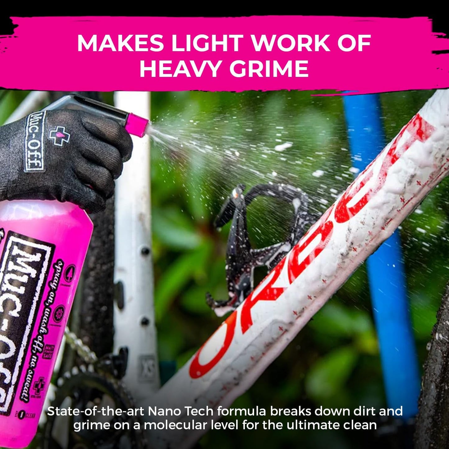 Muc-Off Nano Tech Bike Cleaner 1L | Biodegradable Formula, Safe on Carbon Fibre and All Surfaces | Breaks Down Dirt on a Molecular Level