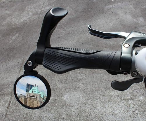 Hafny Bar End Bike / Bicycle Mirror, Stainless Steel Lens , Safe Adjustable Rearview Cycle / E-bike Mirror, HF-MR083 (Black 62mm)