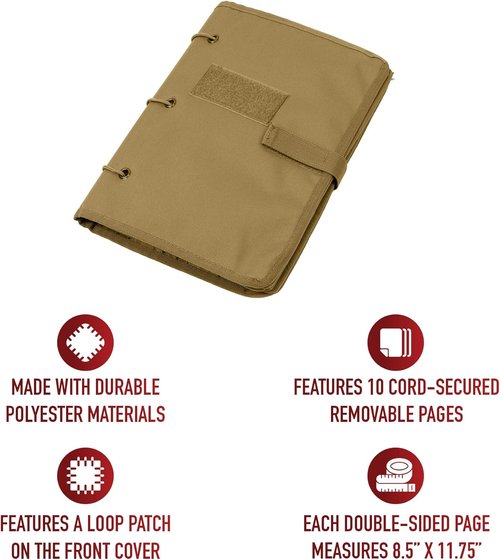Coyote Brown Rothco Hook & Loop Patch Book - Durable, Customizable Patches